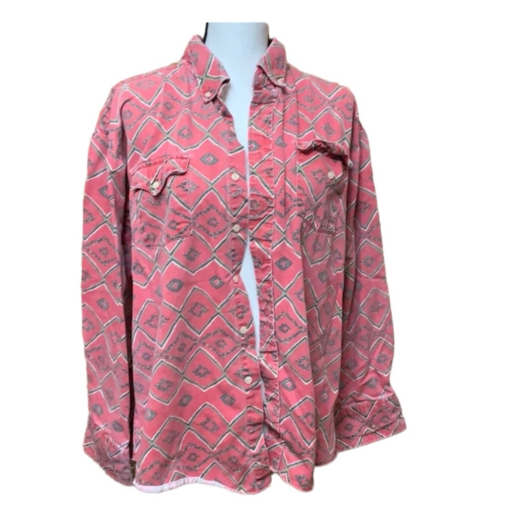 Vintage panhandle slim Aztec print button Yellowstone